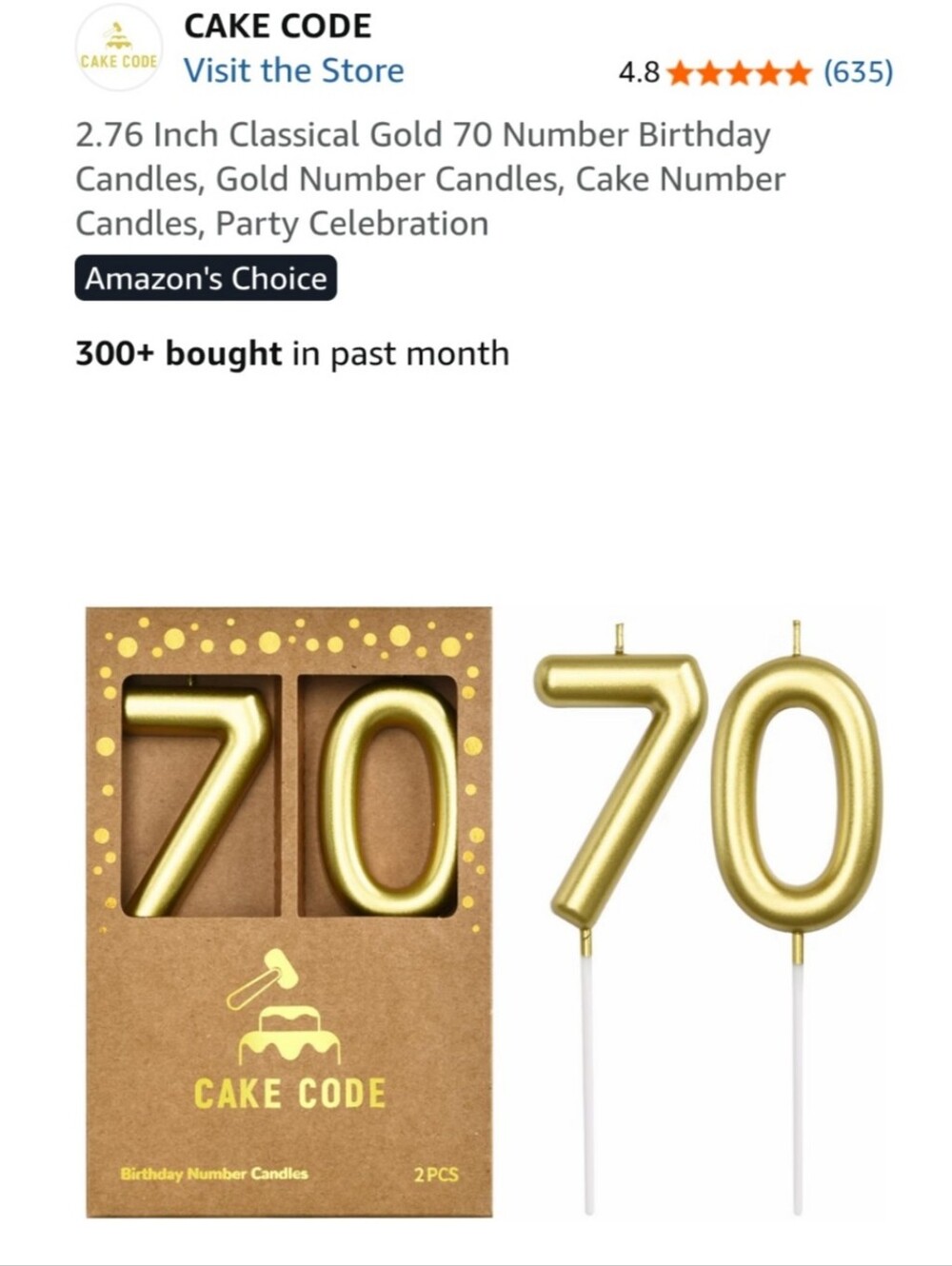 FREE WHEN ADDED TO BUNDLE "70" Candles